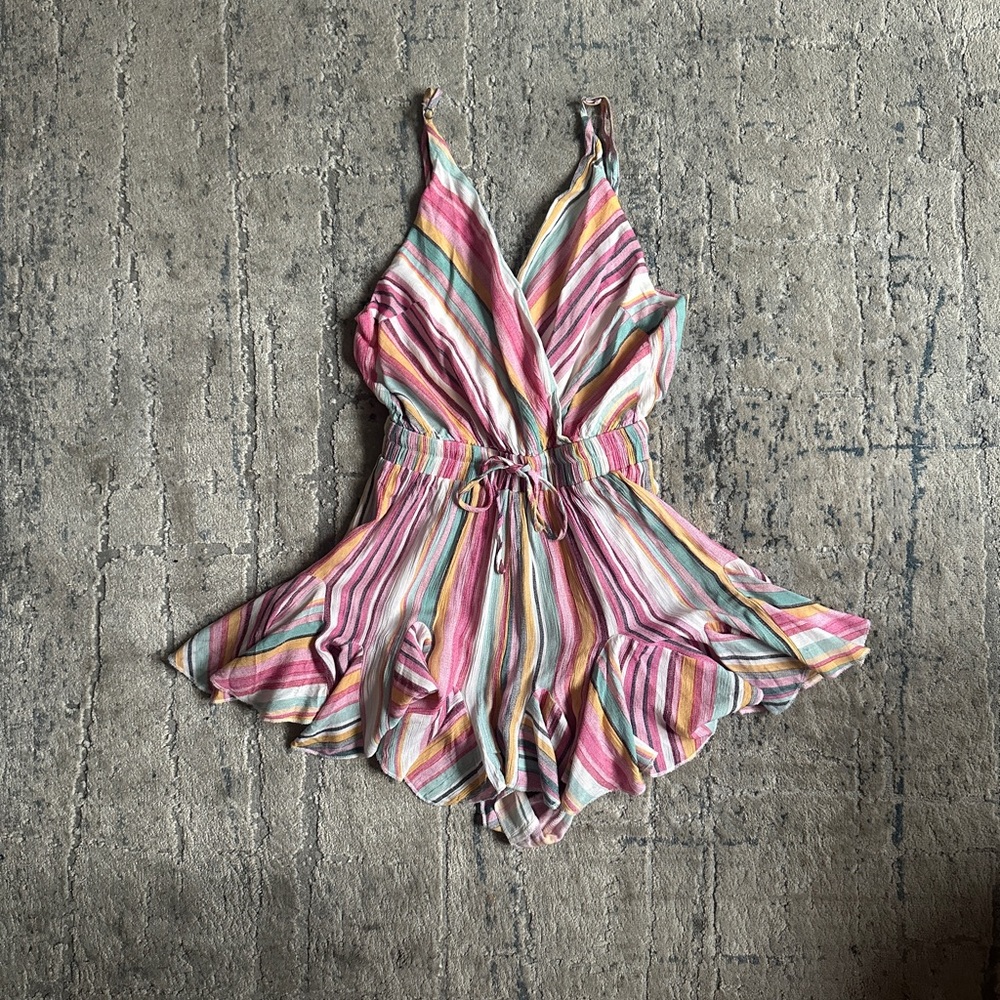 Colorful Striped Romper - Picture 2 of 8